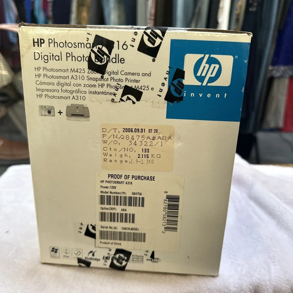 HP Compact Photo Studio SEALED - HP Photosmart M425 Digital Camera A 310 Printet